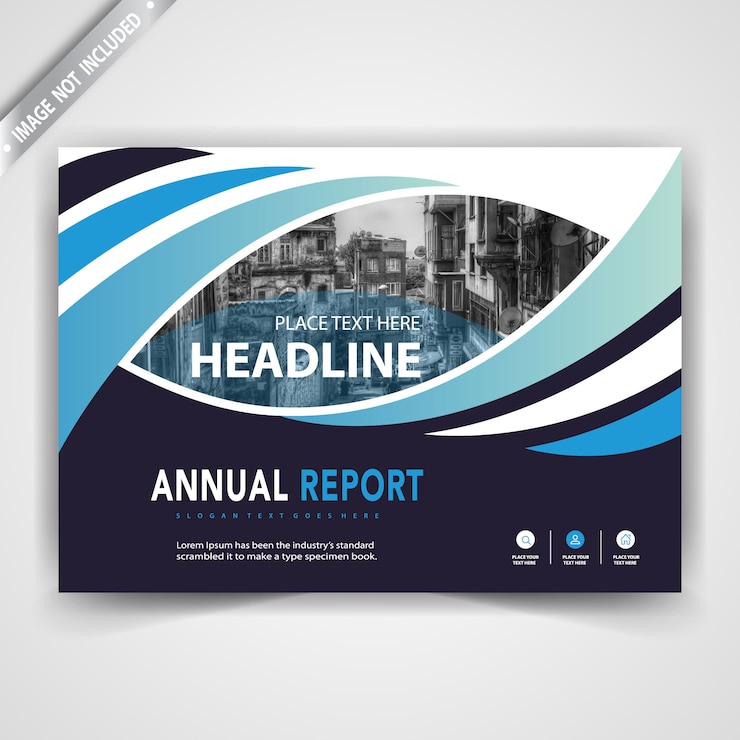 Vector gratuito folleto comercial horizontal