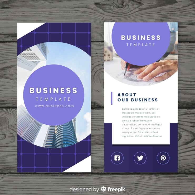 Vector gratuito folleto comercial