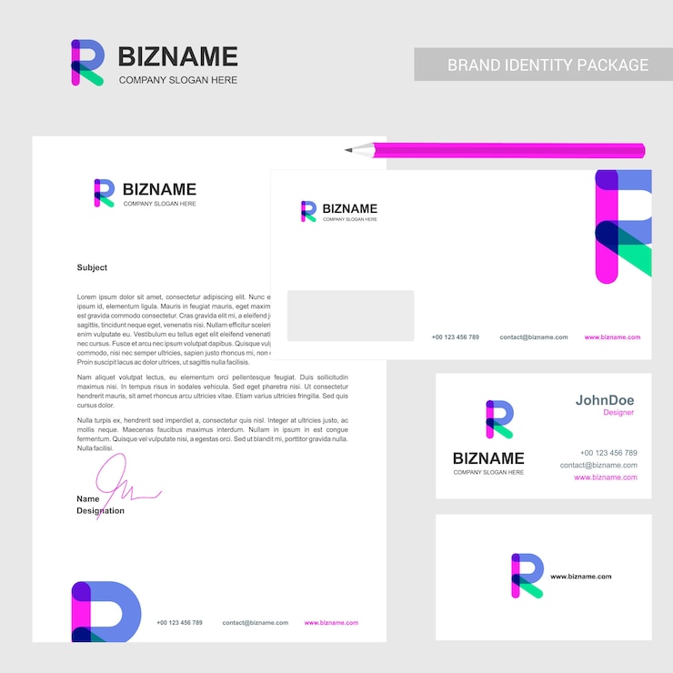 Vector gratuito folleto de la compañía con el logotipo de la empresa y un diseño elegante