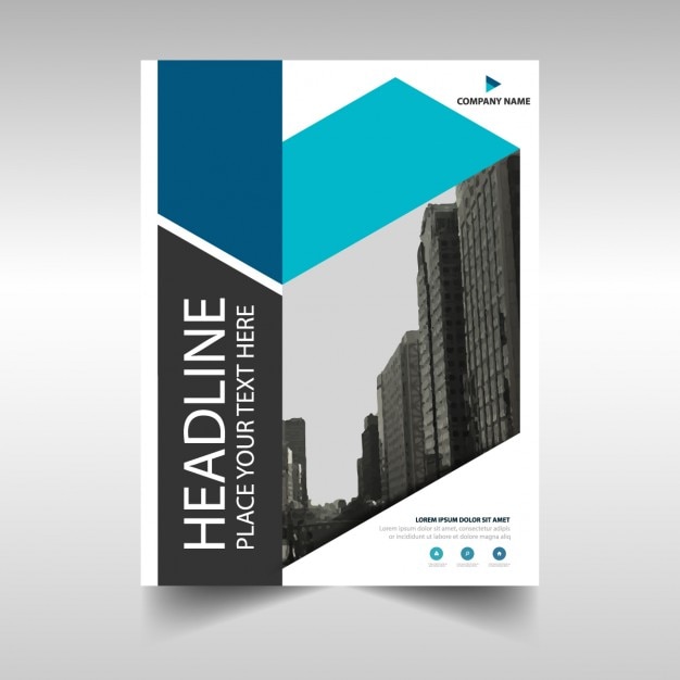 Folleto corporativo azul