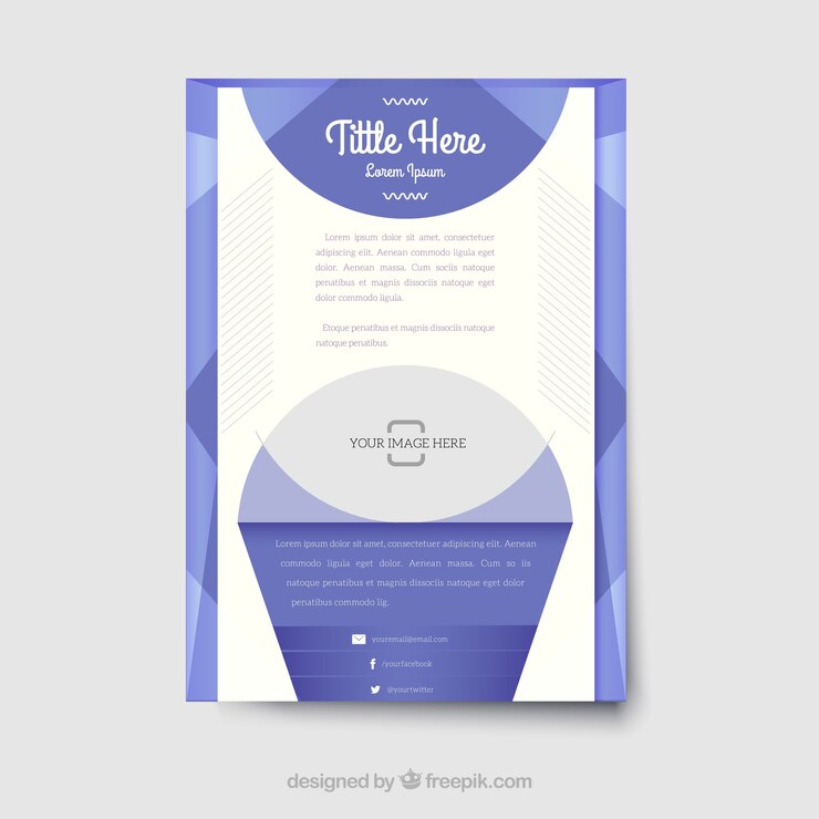 Vector gratuito folleto corporativo con diseño abstracto 