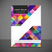 Vector gratuito folleto creativo de colores en estilo moderno