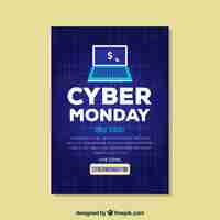 Vector gratuito folleto de cyber monday