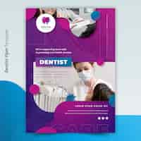 Vector gratuito folleto dental degradado