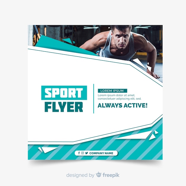 Vector gratuito folleto deportivo