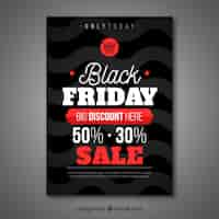 Vector gratuito folleto de descuento de black friday