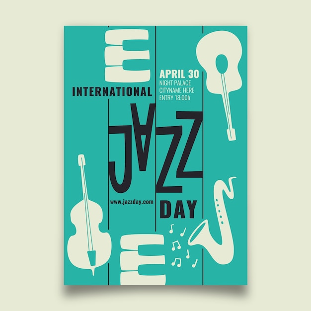 Folleto del día internacional del jazz