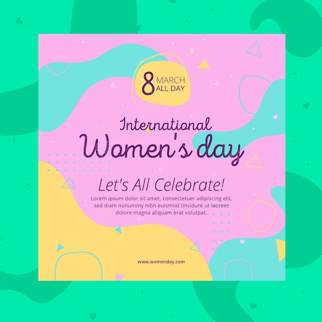 Vector gratuito folleto del día internacional de la mujer