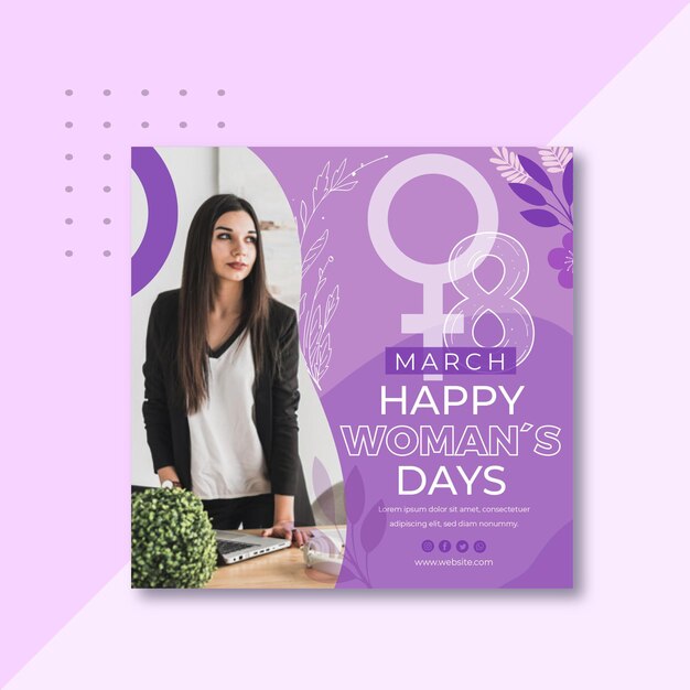 Folleto del día internacional de la mujer.