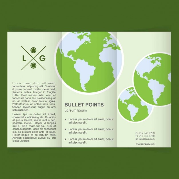 Folleto del día mundial del medio ambiente