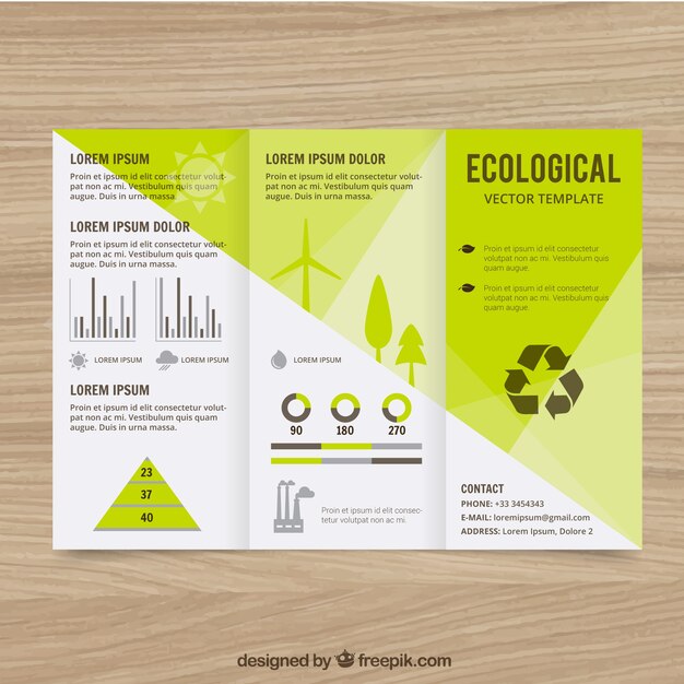 Folleto ecológico verde