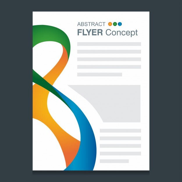 Vector gratuito folleto de empresa de formas abstractas de colores