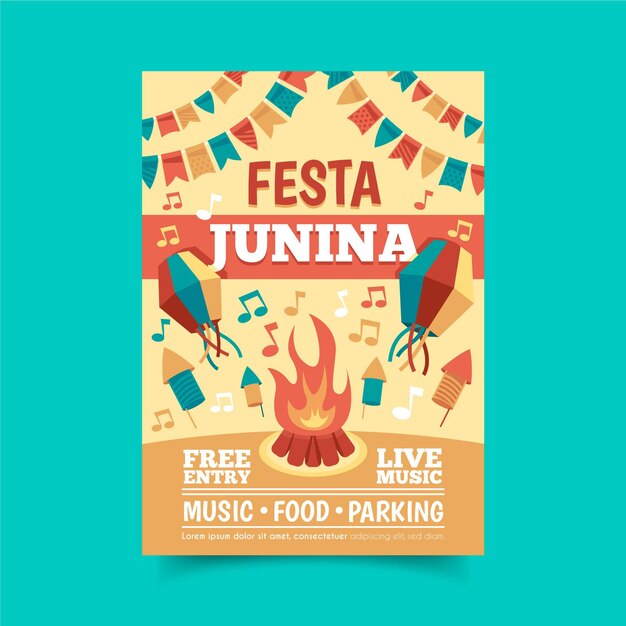 Folleto del evento Festa junina