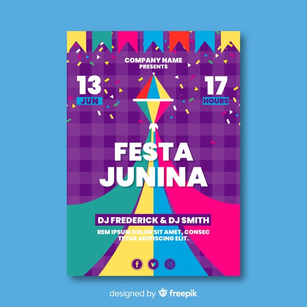 Folleto de fiesta junina