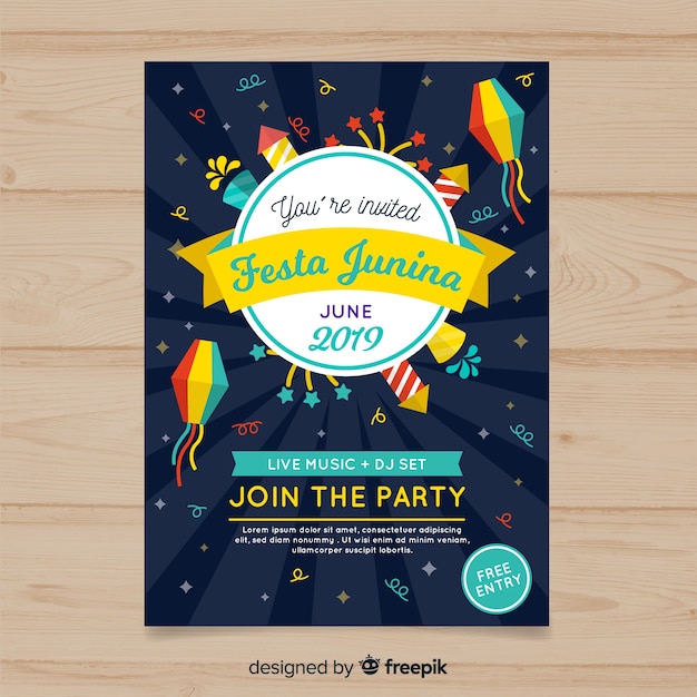 Folleto de fiesta junina