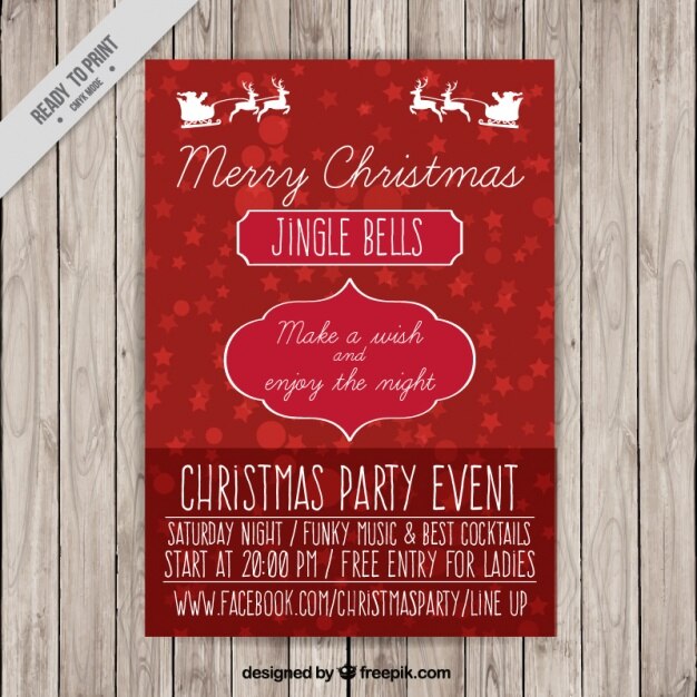 Folleto de fiesta de navidad