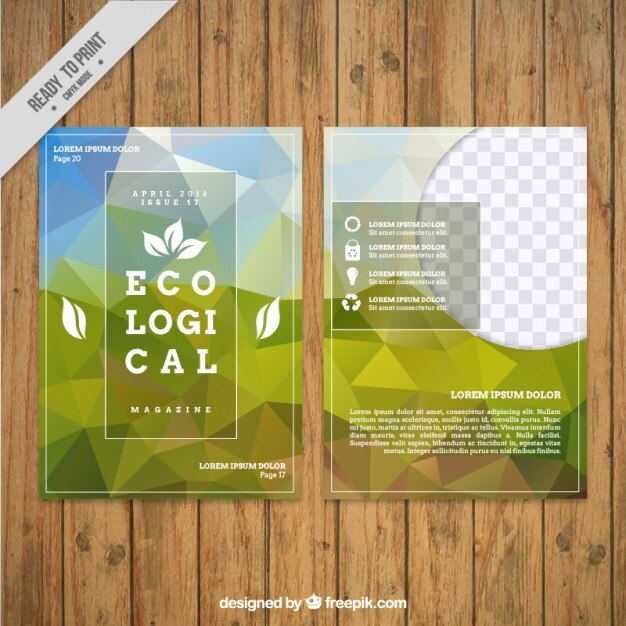 Folleto geométrico ecológico