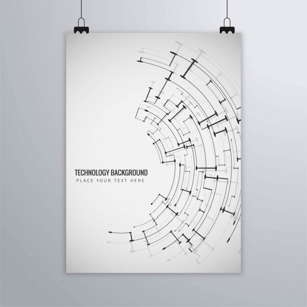 Folleto gris tecnológico