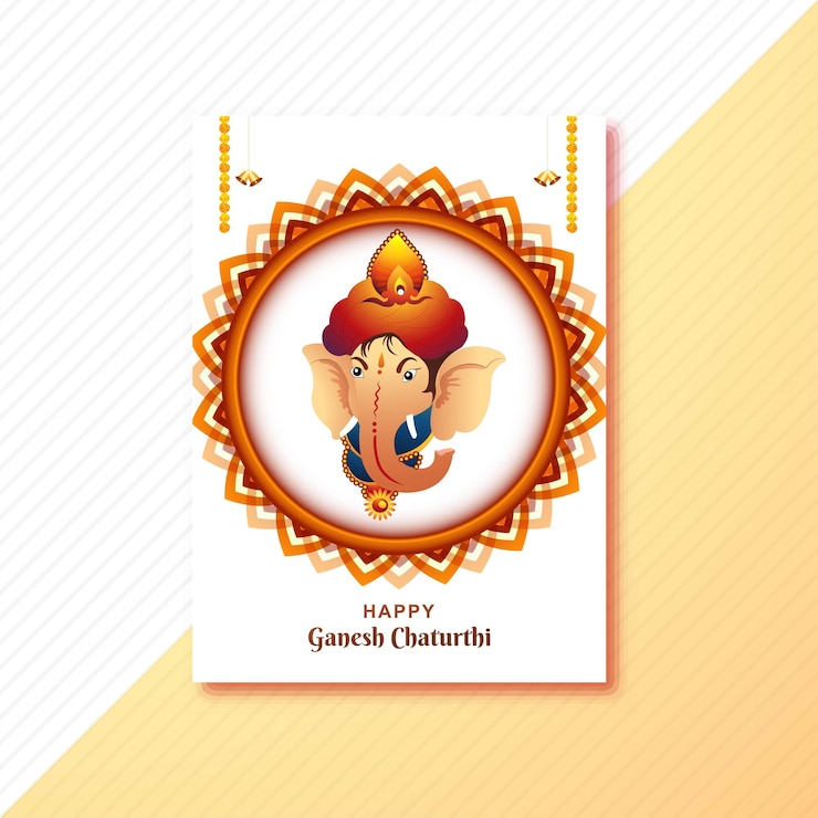 Vector gratuito folleto hermoso del señor ganesha para el fondo de ganesh chaturthi