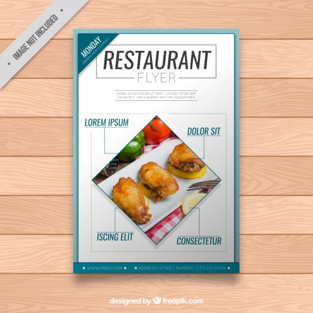 Vector gratuito folleto infográfico de restaurante