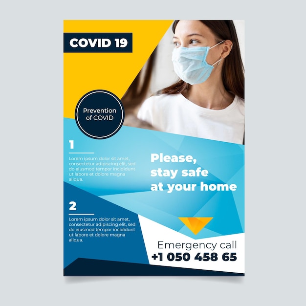 Vector gratuito folleto informativo sobre el coronavirus