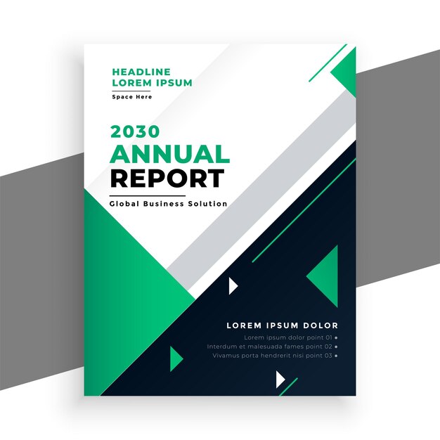 folleto de informe anual de la empresa para una visión general de la empresa