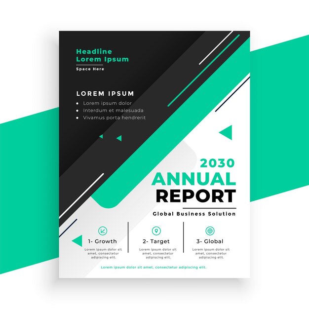 folleto de informe anual profesional elegante para el éxito corporativo