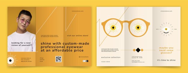 Folleto mínimo de oftalmólogo de diseño plano
