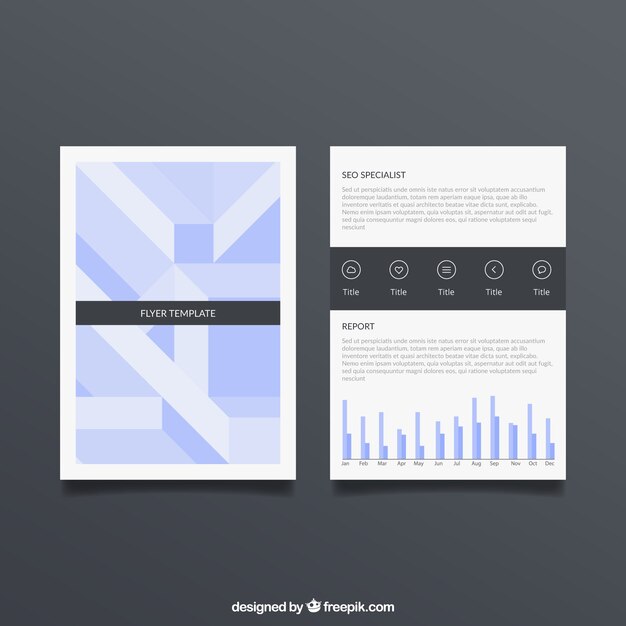 Vector gratuito folleto moderno de estilo geométrico