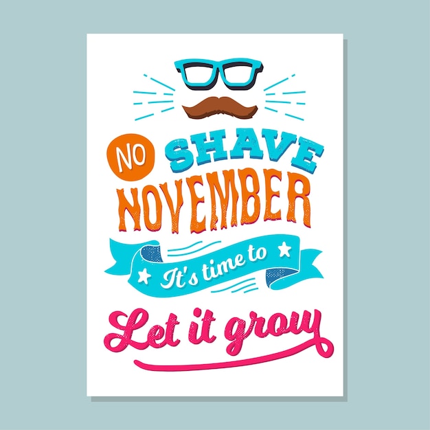 Vector gratuito folleto moderno de movember