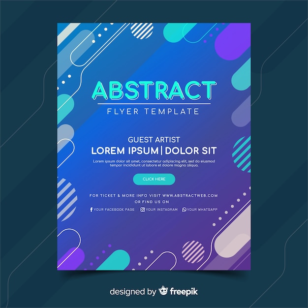 Vector gratuito folleto moderno de negocios con diseño abstracto