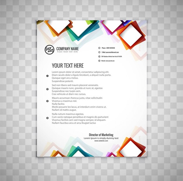 Folleto moderno de negocios con rectángulos coloridos