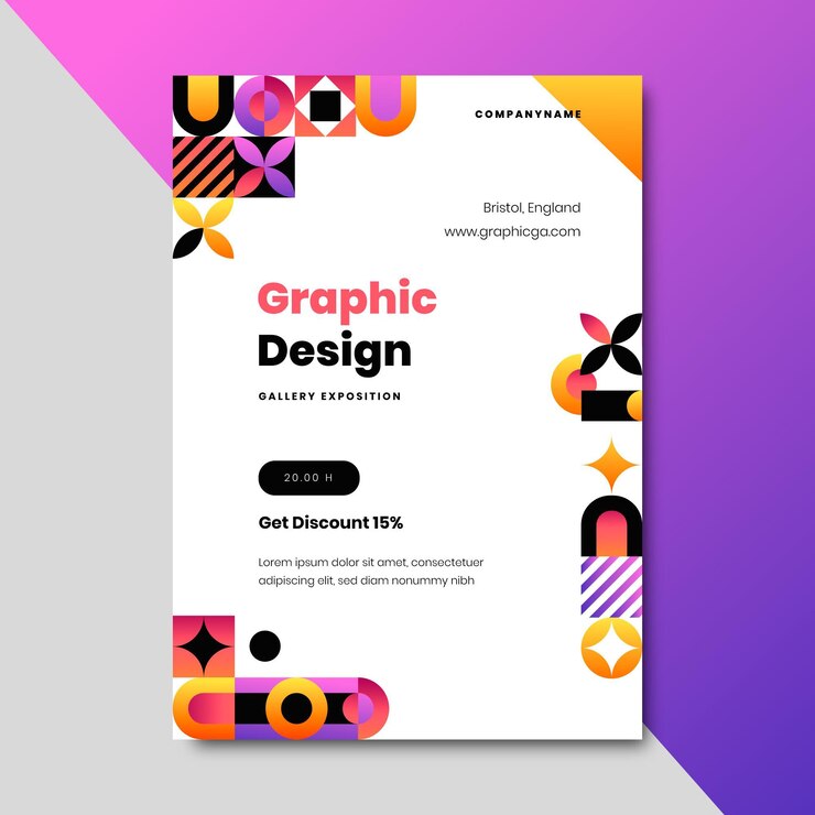 Vector gratuito folleto de mosaico degradado