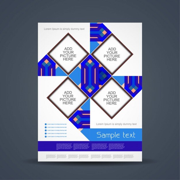 Vector gratuito folleto de negocio con diseño elegante