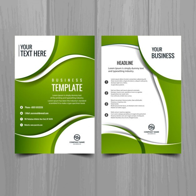 folleto de negocio verde