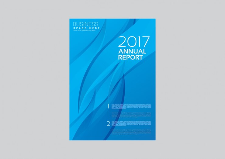 Folleto de negocios azul moderno