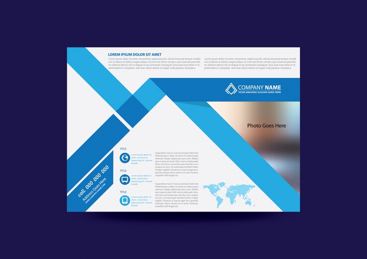 Folleto de negocios geométrico