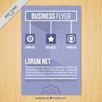 Vector gratuito folleto de negocios con iconos en diseño plano
