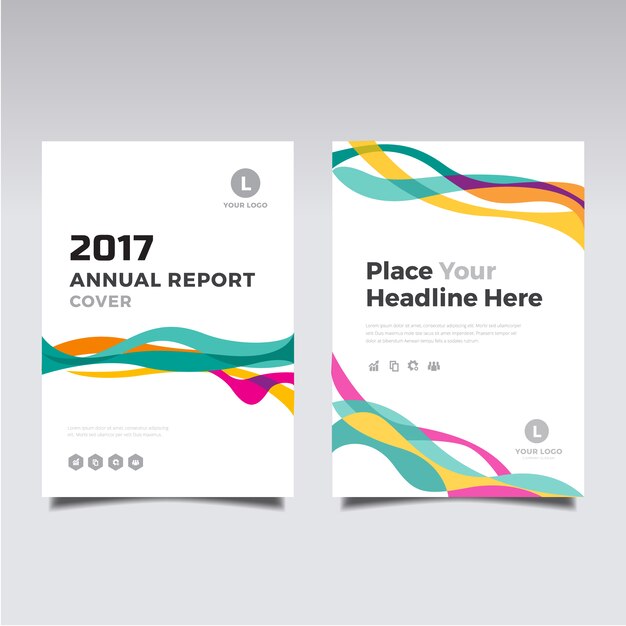 Folleto de negocios multicolor
