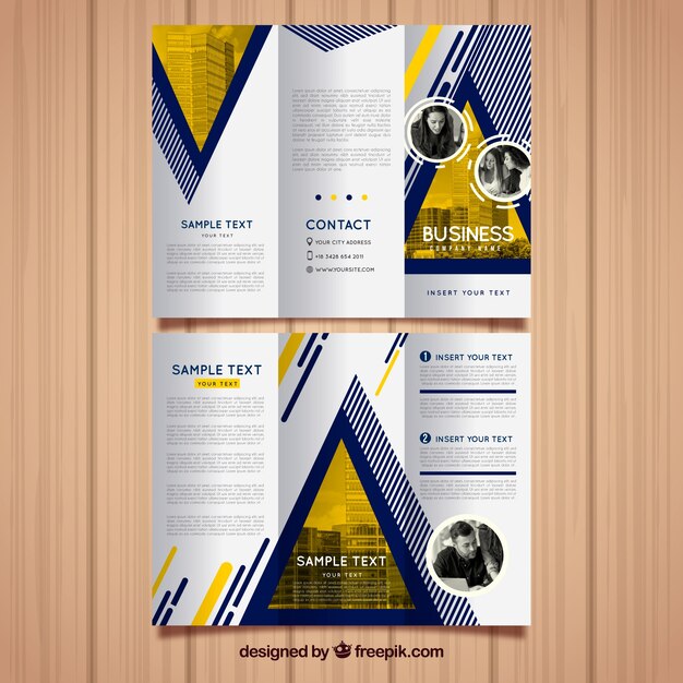 Folleto de negocios tríptico creativo moderno