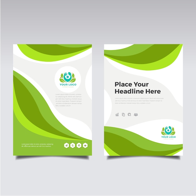 Folleto de negocios verde