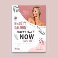 Vector gratuito folleto de salón de belleza v