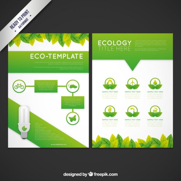 Folleto sencillo ecológico