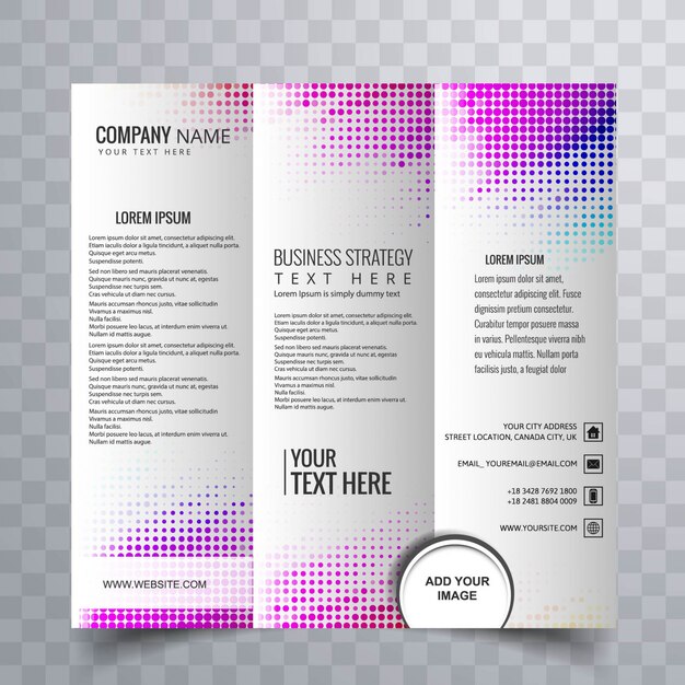 Folleto tríptico moderno colorido