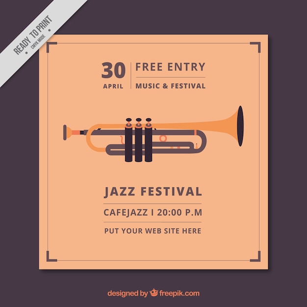 Folleto vintage de festival de jazz