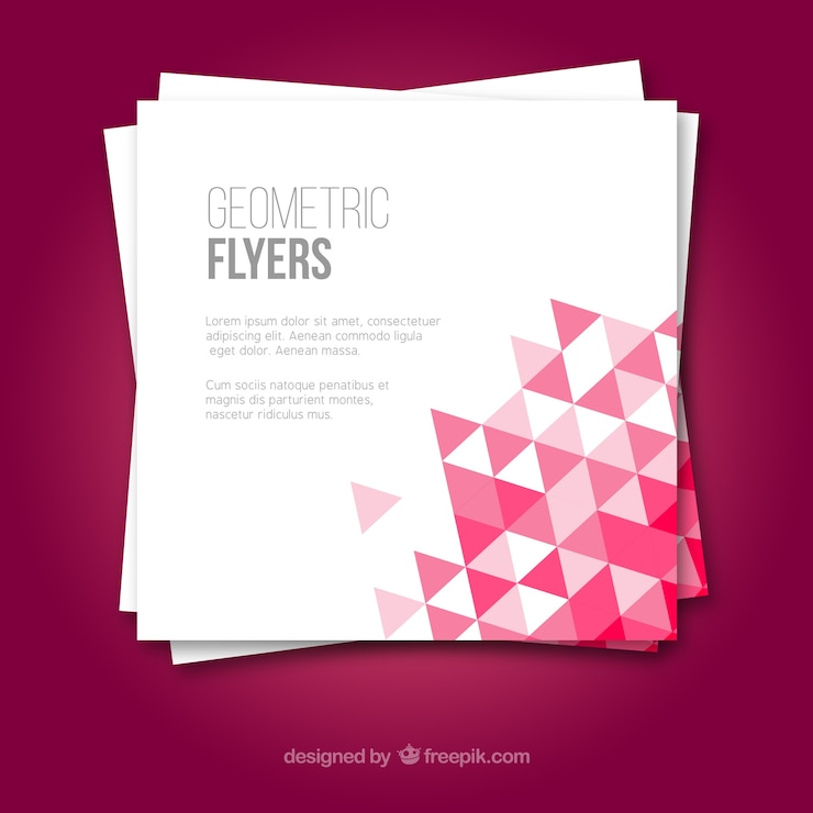 Vector gratuito folletos geométricos