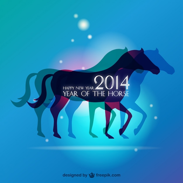 Vector gratuito fondo de 2014 año del caballo