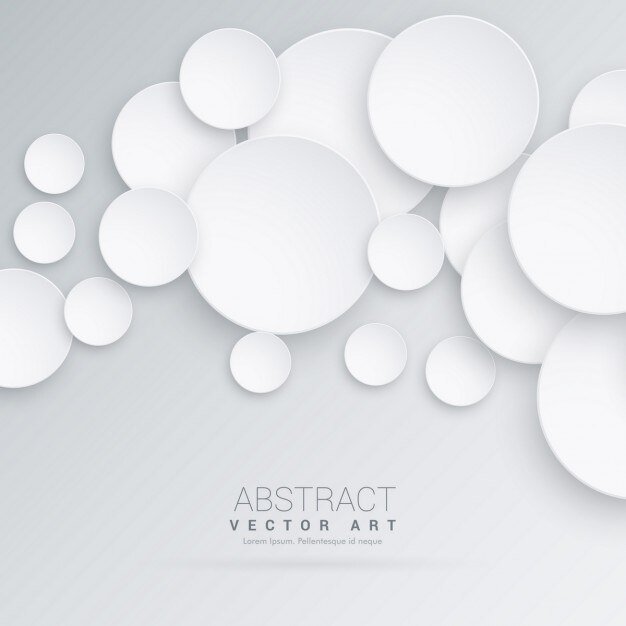 Fondo 3d con circulos blancos