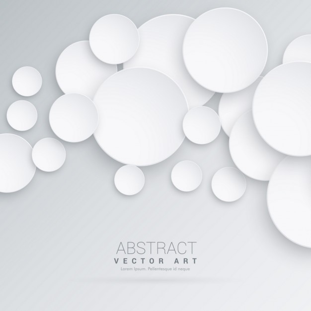 Fondo 3d con circulos blancos