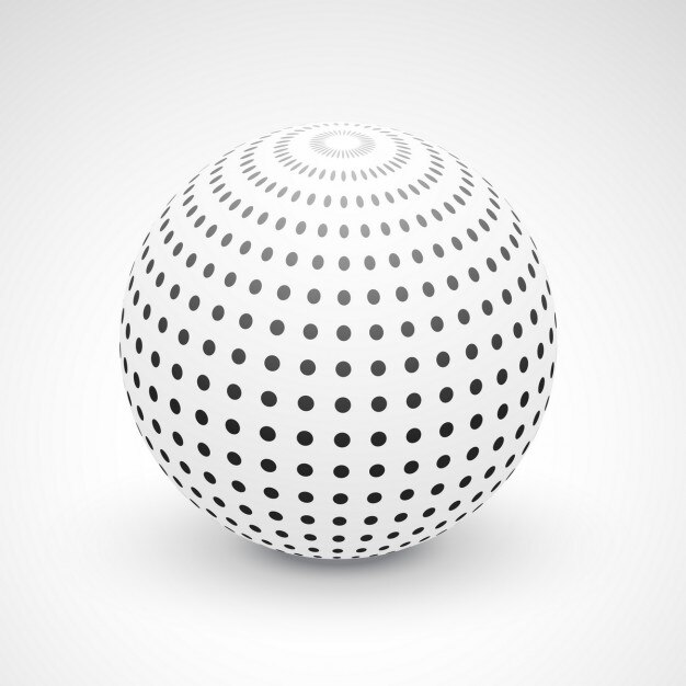 Vector gratuito fondo 3d con una esfera